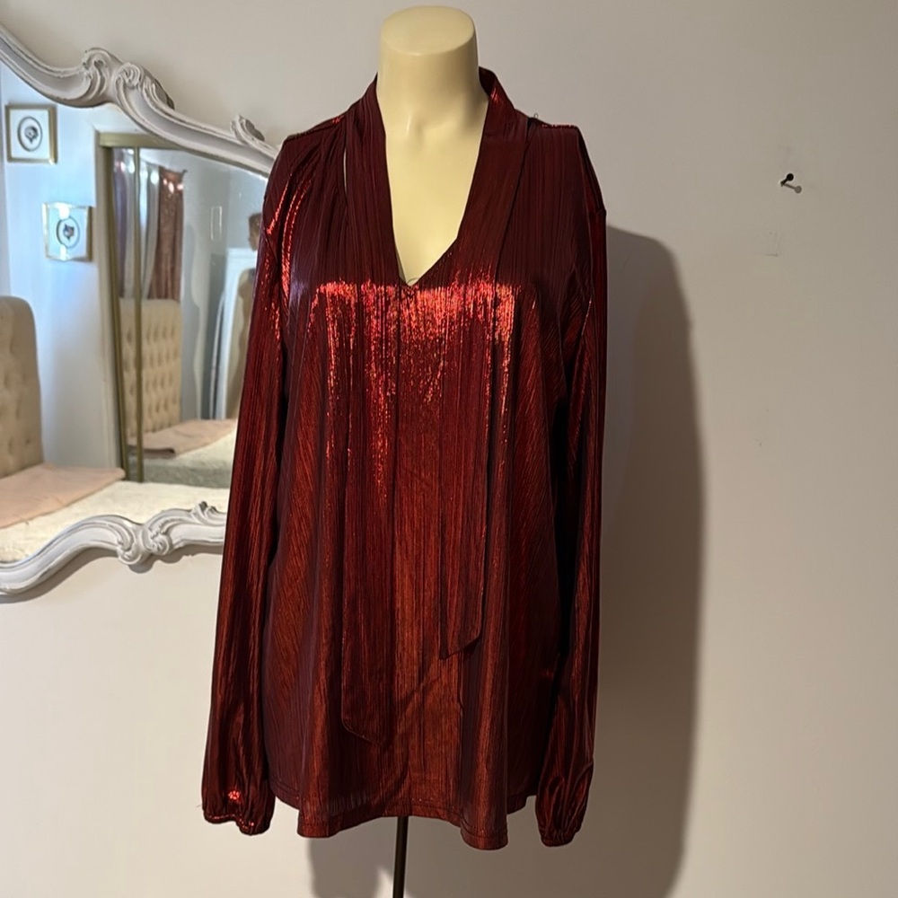 Elegant Red Women's Top